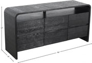 Cresthill Oak Wood Dresser in Black - 861-D