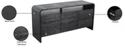 Cresthill Oak Wood Dresser in Black - 861-D