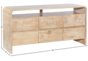 Cresthill Oak Wood Dresser in Natural - 862-D