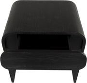 Cresthill Oak Wood Nightstand in Black - 861-NS