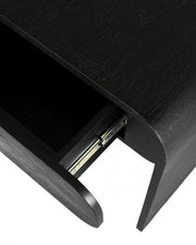 Cresthill Oak Wood Nightstand in Black - 861-NS