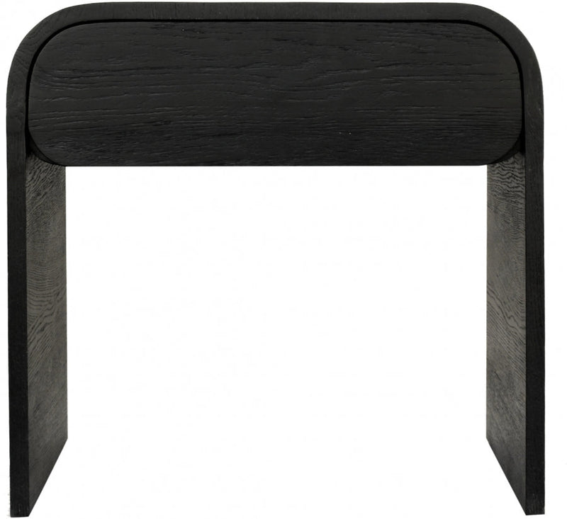 Cresthill Oak Wood Nightstand in Black - 861-NS