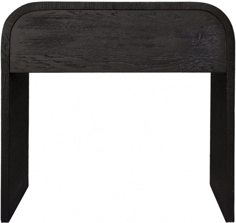 Cresthill Oak Wood Nightstand in Black - 861-NS