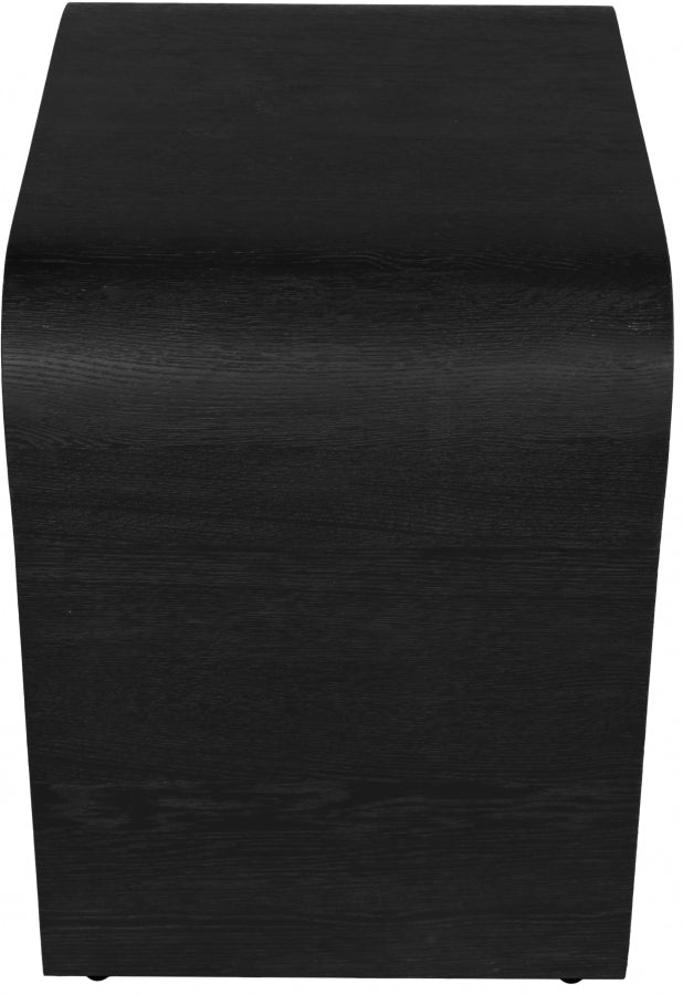 Cresthill Oak Wood Nightstand in Black - 861-NS