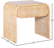 Cresthill Oak Wood Nightstand in White - 862-NS