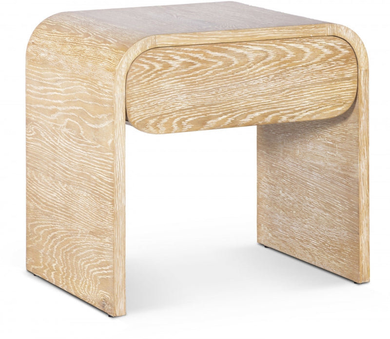 Cresthill Oak Wood Nightstand in White - 862-NS