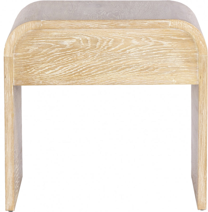 Cresthill Oak Wood Nightstand in White - 862-NS