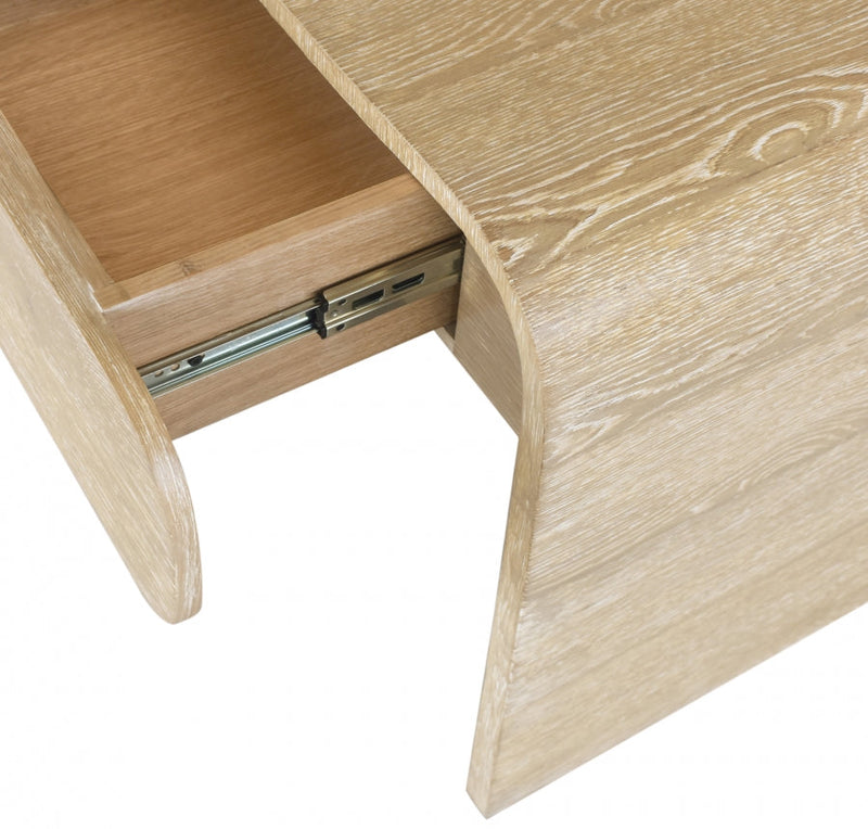 Cresthill Oak Wood Nightstand in White - 862-NS