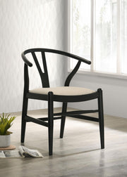 Crestmont Wood Wishbone Dining Side Chair Black (Set of 2) - 108482