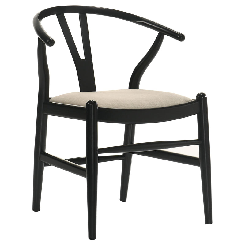 Crestmont Wood Wishbone Dining Side Chair Black (Set of 2) - 108482