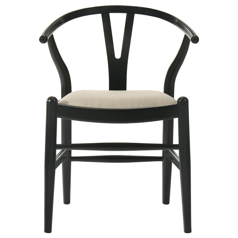 Crestmont Wood Wishbone Dining Side Chair Black (Set of 2) - 108482