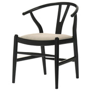 Crestmont Wood Wishbone Dining Side Chair Black (Set of 2) - 108482
