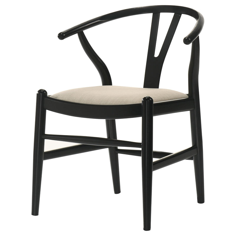 Crestmont Wood Wishbone Dining Side Chair Black (Set of 2) - 108482