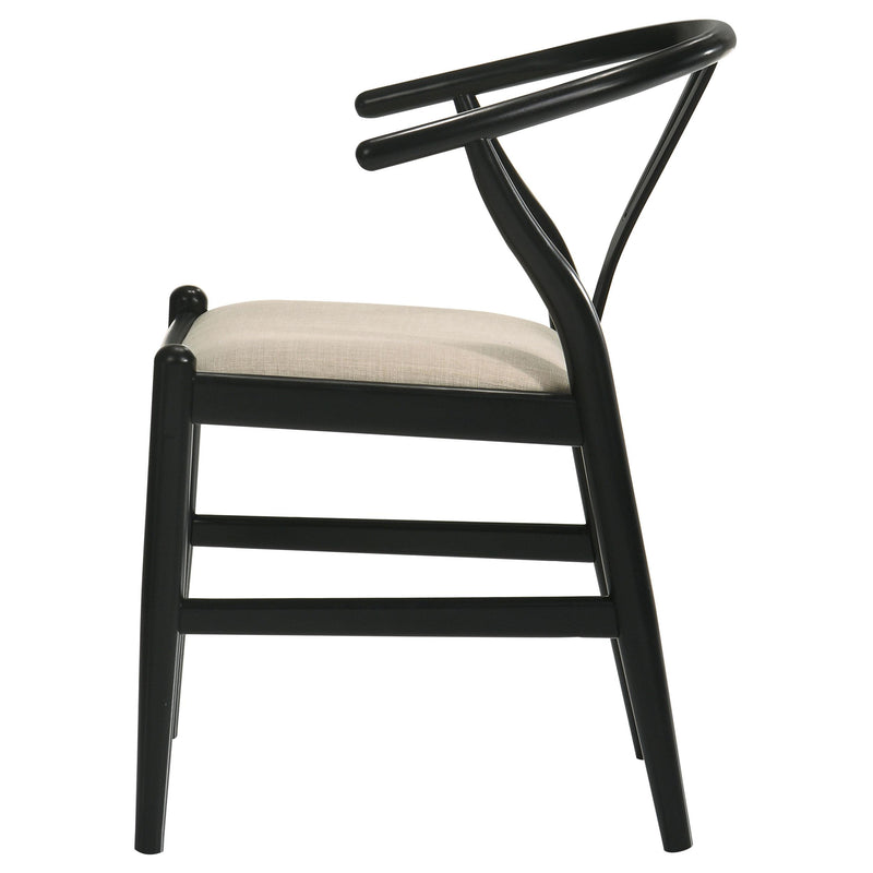 Crestmont Wood Wishbone Dining Side Chair Black (Set of 2) - 108482