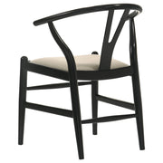 Crestmont Wood Wishbone Dining Side Chair Black (Set of 2) - 108482