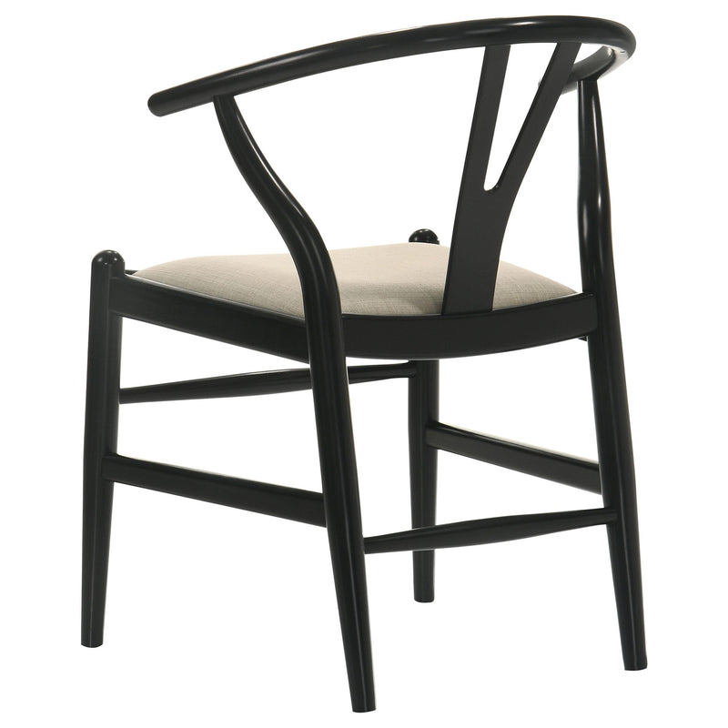Crestmont Wood Wishbone Dining Side Chair Black (Set of 2) - 108482