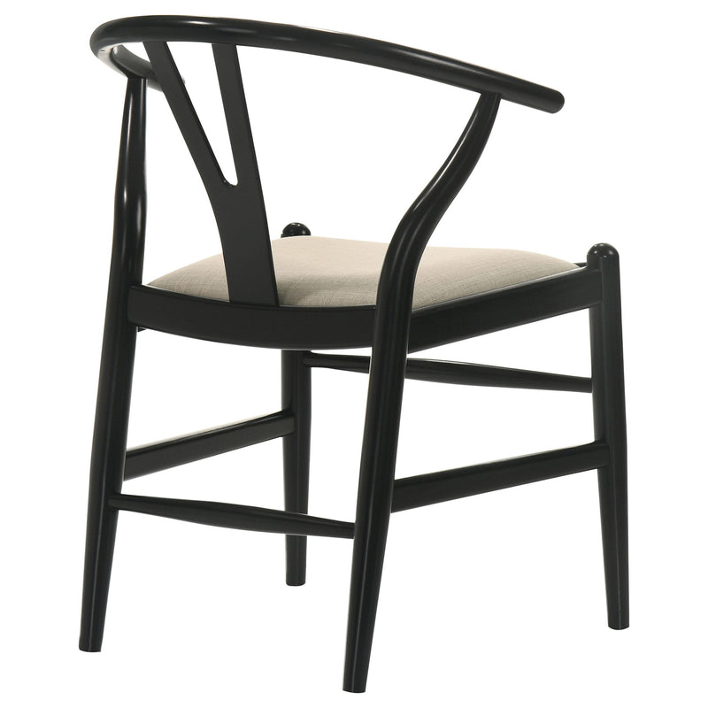Crestmont Wood Wishbone Dining Side Chair Black (Set of 2) - 108482