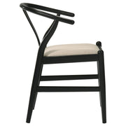 Crestmont Wood Wishbone Dining Side Chair Black (Set of 2) - 108482