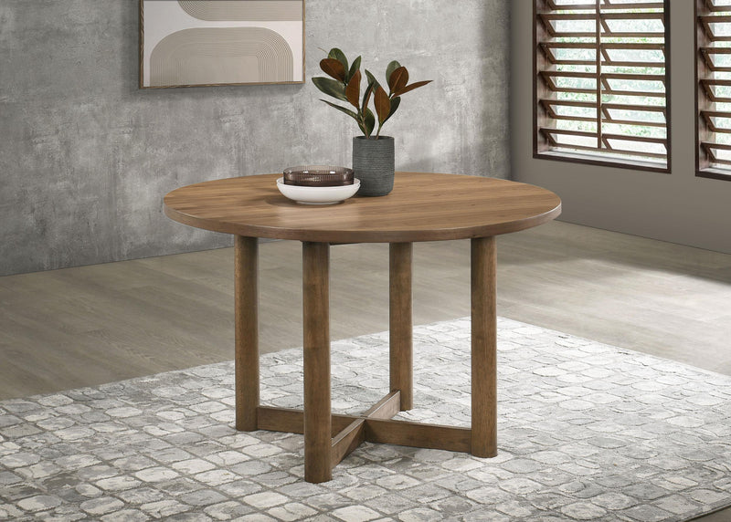 Crestmore 46-inch Round Wood Dining Table Walnut - 108570