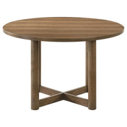 Crestmore 46-inch Round Wood Dining Table Walnut - 108570