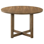 Crestmore 46-inch Round Wood Dining Table Walnut - 108570