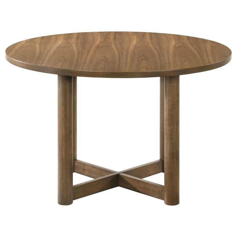 Crestmore 46-inch Round Wood Dining Table Walnut - 108570