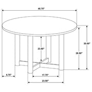 Crestmore 46-inch Round Wood Dining Table Walnut - 108570