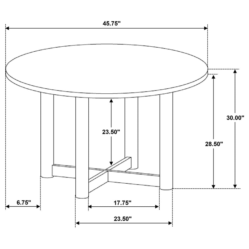 Crestmore 46-inch Round Wood Dining Table Walnut - 108570