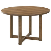 Crestmore 5-piece 46-inch Round Wood Dining Table Set Walnut - 108570-S5