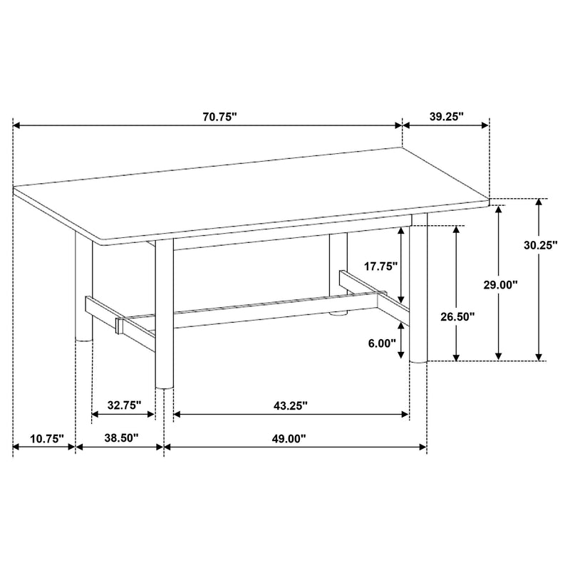 Crestmore 71-inch Rectangular Wood Dining Table Walnut - 108571