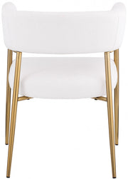 Creston Linen Textured Fabric Upholstered Dining Chair in Cream - 534Cream-C