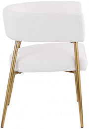 Creston Linen Textured Fabric Upholstered Dining Chair in Cream - 534Cream-C