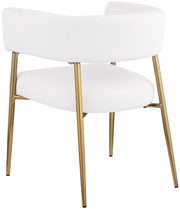 Creston Linen Textured Fabric Upholstered Dining Chair in Cream - 534Cream-C
