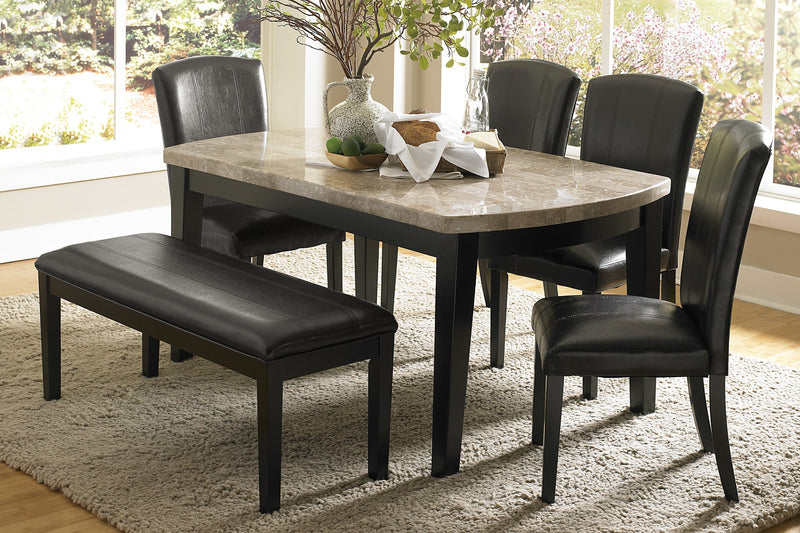 Cristo Espresso Marble - Top Dining Set - Gate FurnitureDining Room Set