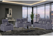 U1895 Grey P2 Reclining Sofa/Console Reclining Loveseat - U1895-GREY-P2 RS/CRLS