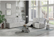 U6028 Grey Reclining Sofa/Console Reclining Loveseat - U6028-GREY-RS/CRLS