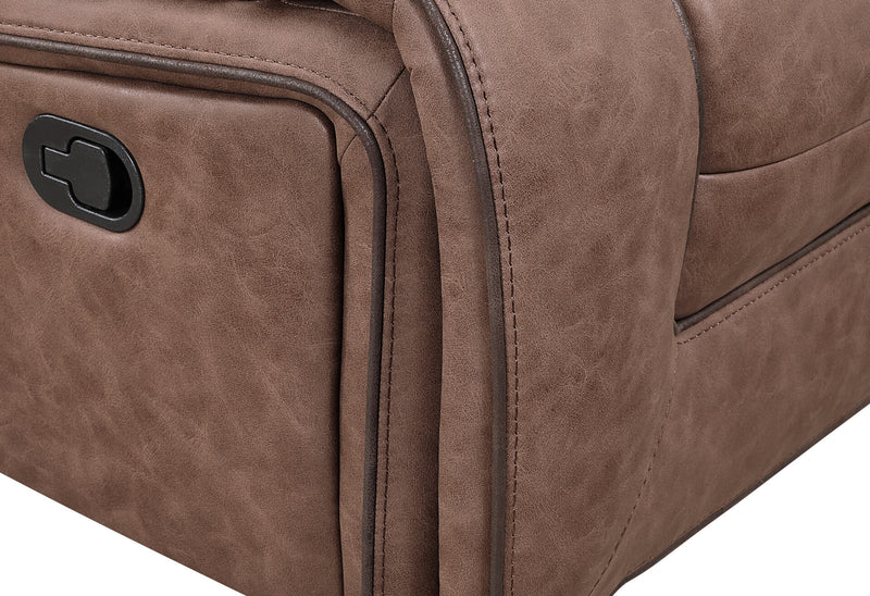 U2250 Brown Reclining Sofa/Console Reclining Loveseat - U2250-BROWN-RS/CRLS