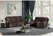 U6028 Brown Reclining Sofa/Console Reclining Loveseat - U6028-BROWN-RS/CRLS-N