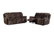 U6028 Brown Reclining Sofa/Console Reclining Loveseat - U6028-BROWN-RS/CRLS-N