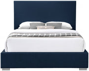 Crosby Linen Textured King Bed Blue - Gate FurnitureKing Bed