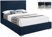 Crosby Linen Textured King Bed Blue - Gate FurnitureKing Bed