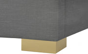 Crosby Linen Textured King Bed Grey - Gate FurnitureKing Bed