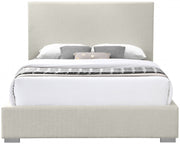 Crosby Linen Textured Queen Bed Beige - Gate FurnitureQueen Bed