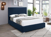 Crosby Linen Textured Queen Bed Blue - Gate FurnitureQueen Bed