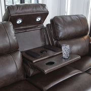 Crossplex Smoke Power Reclining Sofa - PCU6450615