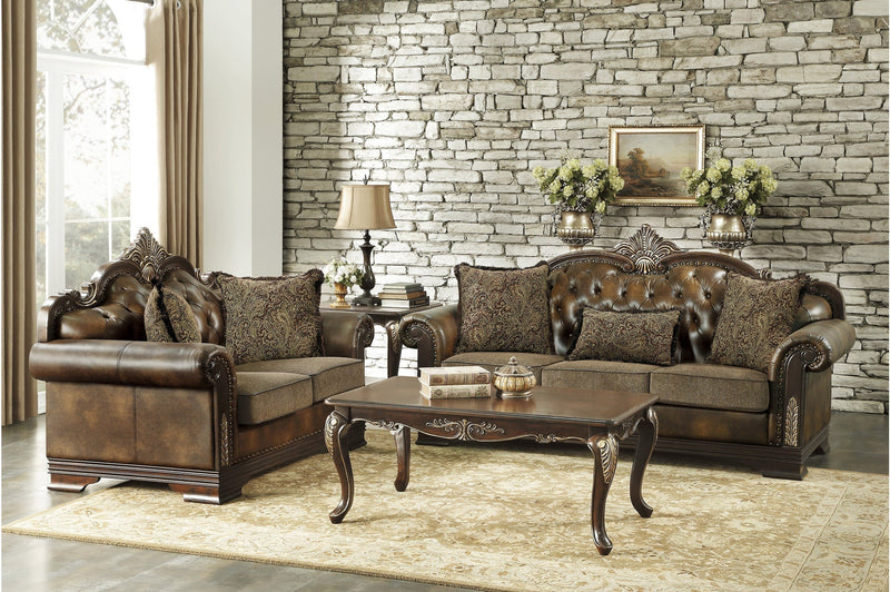 Croydon Dark Cherry Living Room Set - Gate FurnitureLiving Room Set