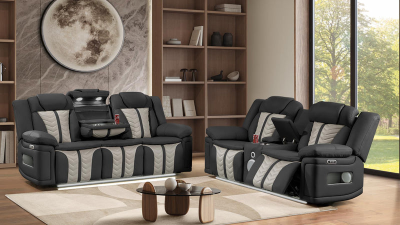 Cruiser 2 Pc Living Room Set in Black - Cruiser 2 Pc Living Room Set in Black