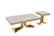 CT2003G 52X28X18 GOLD STAINLESS STEEL COFEE TABLE - 210000007824