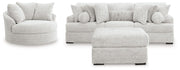 Cuddle Plush 3-Piece Sectional, Chair and Ottoman - PC59106U1