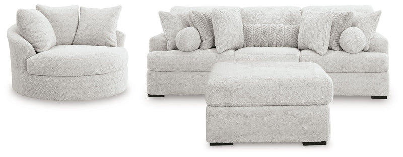 Cuddle Plush 3-Piece Sectional, Chair and Ottoman - PC59106U1
